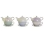 Teapot DKD Home Decor Blue White Green Lilac Dolomite 750 ml (3 Units) by DKD Home Decor, Tea and coffee sets - Ref: S3053590...