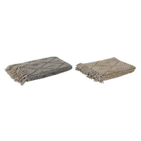 Coperta Home ESPRIT Bianco Grigio Senape Cotone (2 Unità) di Home ESPRIT, Coperte e copriletti - Rif: S3053604, Prezzo: 18,67...