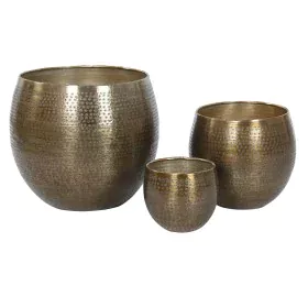 Conjunto de Vasos Home ESPRIT Dourado Alumínio 47 x 47 x 40,5 cm de Home ESPRIT, Vasos para flores - Ref: S3053642, Preço: 93...