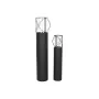 Set de Portavelas Home ESPRIT Negro Metal Cristal 27 x 27 x 125 cm (2 Unidades) de Home ESPRIT, Candelabros y portavelas - Re...