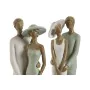 Figura Decorativa Home ESPRIT Blanco Verde Pareja 10 x 7,5 x 31 cm (2 Unidades) de Home ESPRIT, Adornos - Ref: S3053677, Prec...