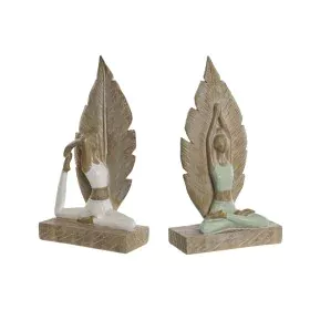 Figurine Décorative Home ESPRIT Blanc Vert Scandi 15,5 x 7,5 x 26,5 cm (2 Unités) de Home ESPRIT, Objets de décoration - Réf ...