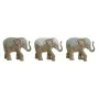 Statua Decorativa Home ESPRIT Bianco Verde Turchese Elefante Coloniale 21,5 x 8,5 x 16 cm (3 Unità) di Home ESPRIT, Soprammob...