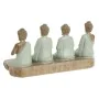 Figura Decorativa Home ESPRIT Blanco Verde Buda Oriental 24 x 9 x 11 cm (2 Unidades) de Home ESPRIT, Adornos - Ref: S3053687,...