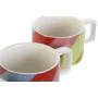 Juego de Tazas de Café DKD Home Decor Blanco Multicolor Marrón claro Metal Bambú Dolomita Moderno 260 ml de DKD Home Decor, T...