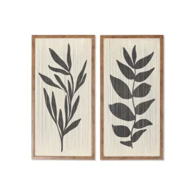 Cuadro Home ESPRIT Hoja de planta Cottage 30 x 3 x 60 cm (2 Unidades) de Home ESPRIT, Impresiones sobre lienzo - Ref: S305370...