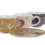 Ensemble de tasses à café DKD Home Decor Jaune Rose Moutarde Lila Métal Dolomite 180 ml de DKD Home Decor, Tasses - Réf : S30...