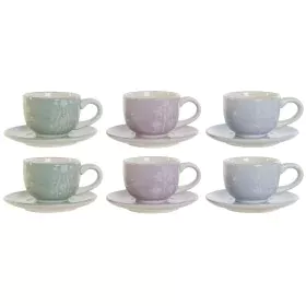 Piece Coffee Cup Set DKD Home Decor Blue White Green Lilac Metal Dolomite 180 ml by DKD Home Decor, Cups - Ref: S3053707, Pri...