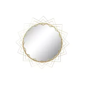 Espelho de parede Home ESPRIT Dourado Metal Cristal 80 x 2,5 x 80 cm 80 x 2,50 x 80 cm de Home ESPRIT, Espelhos de parede - R...