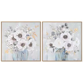 Painting Home ESPRIT Shabby Chic Vase 70 x 3,5 x 70 cm (2 Units) by Home ESPRIT, Prints on Canvas - Ref: S3053822, Price: 67,...