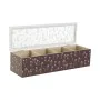 Caja para Infusiones DKD Home Decor Verde Mostaza Marrón oscuro Cristal Madera MDF (4 Unidades) de DKD Home Decor, Almacenami...