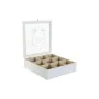 Caja para Infusiones DKD Home Decor Azul Blanco Verde Lila Metal Cristal Madera MDF (3 Unidades) de DKD Home Decor, Almacenam...