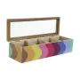 Caja para Infusiones DKD Home Decor Blanco Multicolor Madera MDF (4 Unidades) de DKD Home Decor, Almacenamiento para té y caf...