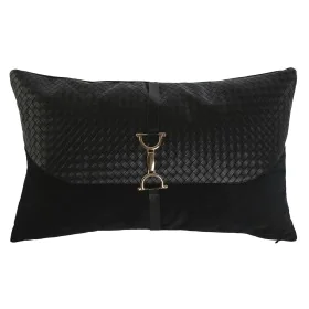 Cushion Home ESPRIT Black Golden 50 x 10 x 30 cm by Home ESPRIT, Cushions - Ref: S3053930, Price: 16,21 €, Discount: %