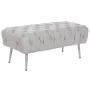 Banquette Home ESPRIT Gris Argenté Polyester Métal 103 x 46 x 42 cm de Home ESPRIT, Chaises - Réf : S3053962, Prix : 108,33 €...