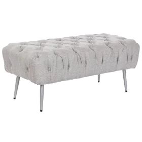 Banqueta Home ESPRIT Cinzento Prateado Poliéster Metal 103 x 46 x 42 cm de Home ESPRIT, Cadeiras - Ref: S3053962, Preço: 108,...