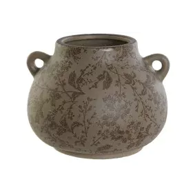 Vase Home ESPRIT Braun grün Steingut Pflanzenblatt 21 x 20 x 16 cm von Home ESPRIT, Vasen - Ref: S3053971, Preis: 12,66 €, Ra...