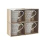 Conjunto de 4 Canecas Home ESPRIT Branco Bege Grés 360 ml 9 x 7 x 10,6 cm de Home ESPRIT, Canecas - Ref: S3053973, Preço: 14,...