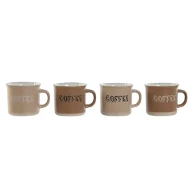 Juego de Tazas de Café Home ESPRIT Marrón Gres 180 ml 4 Piezas de Home ESPRIT, Tazas - Ref: S3053979, Precio: 11,85 €, Descue...