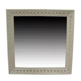 Miroir mural Home ESPRIT Blanc Naturel Bois de manguier Romantique 92 x 6 x 92 cm de Home ESPRIT, Miroirs muraux - Réf : S305...