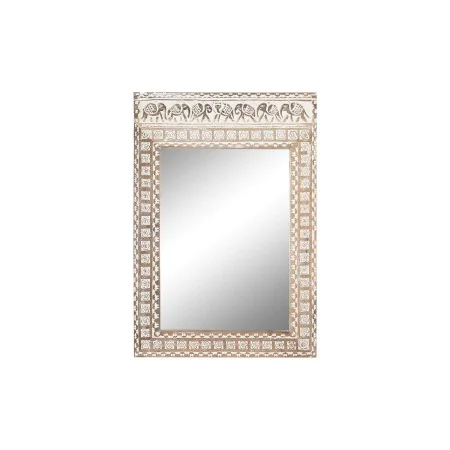 Miroir mural Home ESPRIT Blanc Naturel Bois de manguier Eléphant Indien 83 x 4 x 121 cm de Home ESPRIT, Miroirs muraux - Réf ...