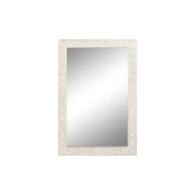 Wall mirror Home ESPRIT White Natural Mango wood Indian Man 94 x 3 x 140 cm by Home ESPRIT, Wall-Mounted Mirrors - Ref: S3053...