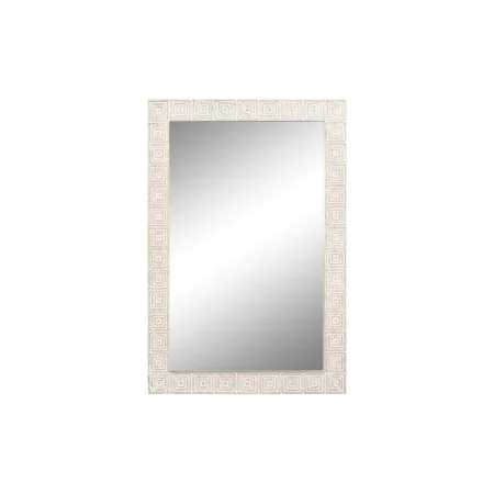 Wall mirror Home ESPRIT White Natural Mango wood Indian Man 94 x 3 x 140 cm by Home ESPRIT, Wall-Mounted Mirrors - Ref: S3053...