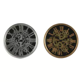 Wall Clock Home ESPRIT Black Golden Silver Metal Crystal 25 x 6,3 x 25 cm (2 Units) by Home ESPRIT, Wall Clocks - Ref: S30539...