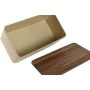 Brotkorb Home ESPRIT Beige Grau Metall Akazienholz 33 x 18 x 12 cm (2 Stück) von Home ESPRIT, Lagerung von Lebensmitteln - Re...