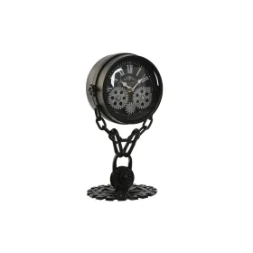 Table clock Home ESPRIT Black Silver Metal Crystal 18 x 17 x 33 cm by Home ESPRIT, Desk & Shelf Clocks - Ref: S3054021, Price...