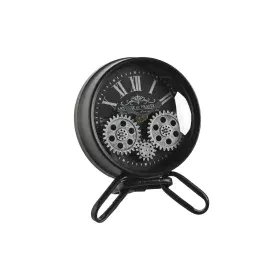 Table clock Home ESPRIT Black Silver Metal Crystal 16,5 x 11 x 21 cm by Home ESPRIT, Desk & Shelf Clocks - Ref: S3054022, Pri...