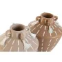 Vaso Home ESPRIT Marrone Marrone Chiaro Ceramica Coloniale Frange 15,5 x 15,5 x 17,1 cm (2 Unità) di Home ESPRIT, Vasi - Rif:...