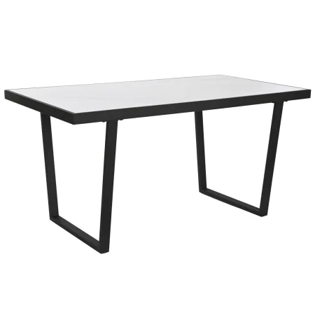 Mesa de Jantar Home ESPRIT Branco Preto Metal 150 x 80 x 75 cm de Home ESPRIT, Jogos de móveis - Ref: S3054110, Preço: 253,53...