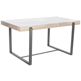 Mesa de Comedor Home ESPRIT Blanco Gris Natural Metal 150 x 85 x 75 cm de Home ESPRIT, Mesas - Ref: S3054114, Precio: 260,59 ...