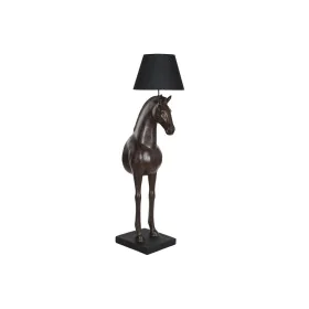 Lampada da Terra Home ESPRIT Nero Marrone scuro Resina 50 W 220 V 47 x 40 x 153 cm di Home ESPRIT, Lampade da terra - Rif: S3...