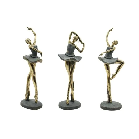 Decorative Figure Home ESPRIT Grey Golden Ballet Dancer 15 x 10 x 43 cm (3 Units) by Home ESPRIT, Ornaments - Ref: S3054135, ...