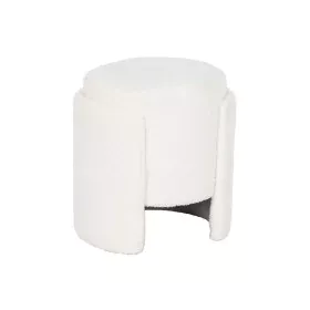 Footrest Home ESPRIT White Polyester MDF Wood Scandi 40 x 40 x 43 cm by Home ESPRIT, Footstools & Ottomans - Ref: S3054214, P...