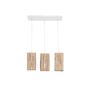 Candeeiro de teto Home ESPRIT Branco Natural Madeira de eucalipto 50 W 20 x 20 x 40 cm de Home ESPRIT, Iluminação de teto int...