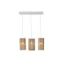 Suspension Home ESPRIT Blanc Naturel Bois d'eucalyptus 50 W 20 x 20 x 40 cm de Home ESPRIT, Plafonniers - Réf : S3054223, Pri...