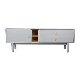 Mueble de TV Home ESPRIT Azul Gris Polipropileno Madera MDF 140 x 40 x 55 cm de Home ESPRIT, Mesas y soportes para TV - Ref: ...