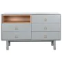 Chest of drawers Home ESPRIT Blue Grey Natural polypropylene MDF Wood 120 x 40 x 75 cm by Home ESPRIT, Chest of Drawers - Ref...