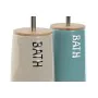 Toilet Brush Home ESPRIT Beige Turquoise Bamboo Stainless steel Dolomite 12,2 x 12,2 x 35,2 cm (2 Units) by Home ESPRIT, Toil...