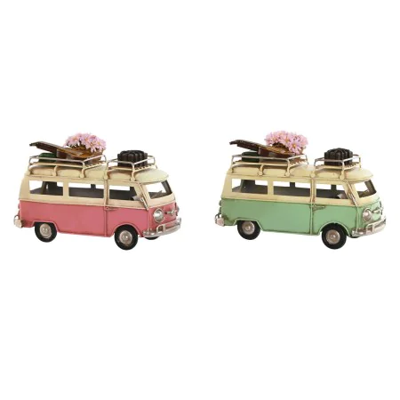 Deko-Figur Home ESPRIT Transporter grün Rosa Vintage 17 x 8 x 11 cm (2 Stück) von Home ESPRIT, Ornamente - Ref: S3054290, Pre...