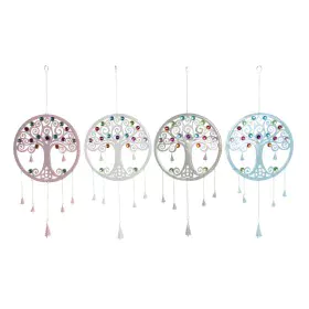 Hanging decoration DKD Home Decor Tree Blue White Grey Pink 33 x 3 x 81 cm (4 Units) by DKD Home Decor, Ornaments - Ref: S305...