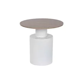 Mesa de apoio Home ESPRIT Branco Natural Metal Madeira MDF 55 x 55 x 52,5 cm de Home ESPRIT, Jogos de móveis - Ref: S3054343,...