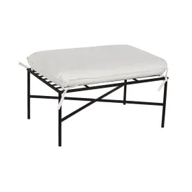 Repose-pied Home ESPRIT Blanc Noir Métal Urbaine 75 x 50 x 45 cm de Home ESPRIT, Poufs et repose-pieds - Réf : S3054346, Prix...