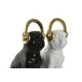 Figura Decorativa Home ESPRIT Blanco Negro Dorado Perro 12 x 18 x 30 cm (2 Unidades) de Home ESPRIT, Adornos - Ref: S3054354,...