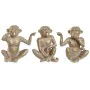 Figurine Décorative Home ESPRIT Doré Singe Tropical 14 x 10 x 14 cm (3 Unités) de Home ESPRIT, Objets de décoration - Réf : S...