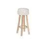 Taburete Home ESPRIT Blanco Natural Teca Fibra 32 x 32 x 75 cm de Home ESPRIT, Taburetes - Ref: S3054419, Precio: 69,53 €, De...