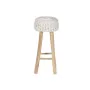 Stool Home ESPRIT White Natural Teak Fibre 32 x 32 x 75 cm by Home ESPRIT, Barstools - Ref: S3054419, Price: 69,53 €, Discoun...